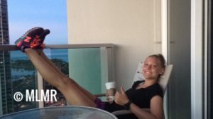 Kelsey after the marathon