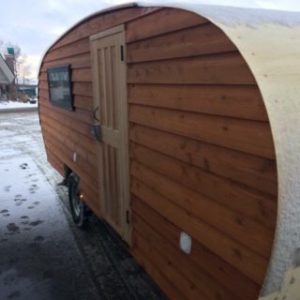 Our tiny home in snow