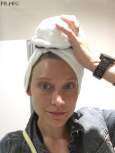 Kelsey after showering