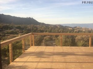 Deck outside a tiny home