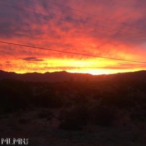 Sunset at the mountain house