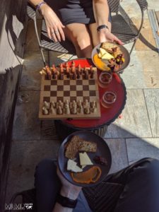 Chess, wine and cheese