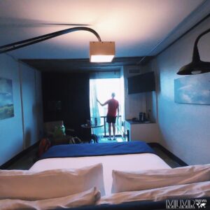 Traveler Standing in a Hotel Room in Arizona 